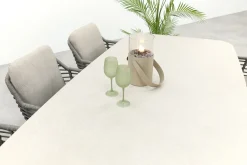 Taste Puglia/Soreno deens ovale tuinset voor 6 personen 240x110 cm. - Terre