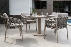 Taste Sarah ronde low dining tuintafel Ø130 cm. - Latte