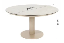 Taste Sarah ronde low dining tuintafel Ø130 cm. - Latte