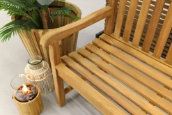 Teak houten tuinbank Bison - 120 cm.