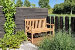 Teak houten tuinbank Bison - 120 cm.