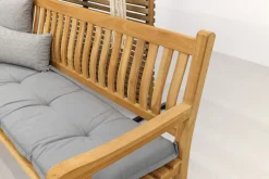 Teakhouten tuinbank Patrick - 180 cm. - Voorgevormde rugleuning