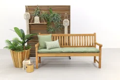 Teakhouten tuinbank Patrick - 180 cm. - Voorgevormde rugleuning