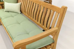Teakhouten tuinbank Patrick - 180 cm. - Voorgevormde rugleuning