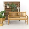 Teakhouten tuinbank Patrick - 150 cm. - Voorgevormde rugleuning