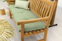 Teakhouten tuinbank Patrick - 150 cm. - Voorgevormde rugleuning