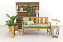 Teakhouten tuinbank Patrick - 150 cm. - Voorgevormde rugleuning