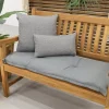 Teakhouten tuinbank Patrick - 120 cm. - voorgevormde rugleuning
