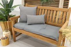 Teakhouten tuinbank Patrick - 120 cm. - voorgevormde rugleuning