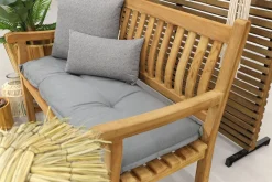 Teakhouten tuinbank Patrick - 120 cm. - voorgevormde rugleuning