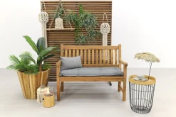 Teakhouten tuinbank Patrick - 120 cm. - voorgevormde rugleuning