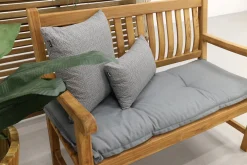 Teakhouten tuinbank Patrick - 120 cm. - voorgevormde rugleuning
