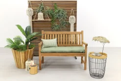 Teakhouten tuinbank Patrick - 120 cm. - voorgevormde rugleuning