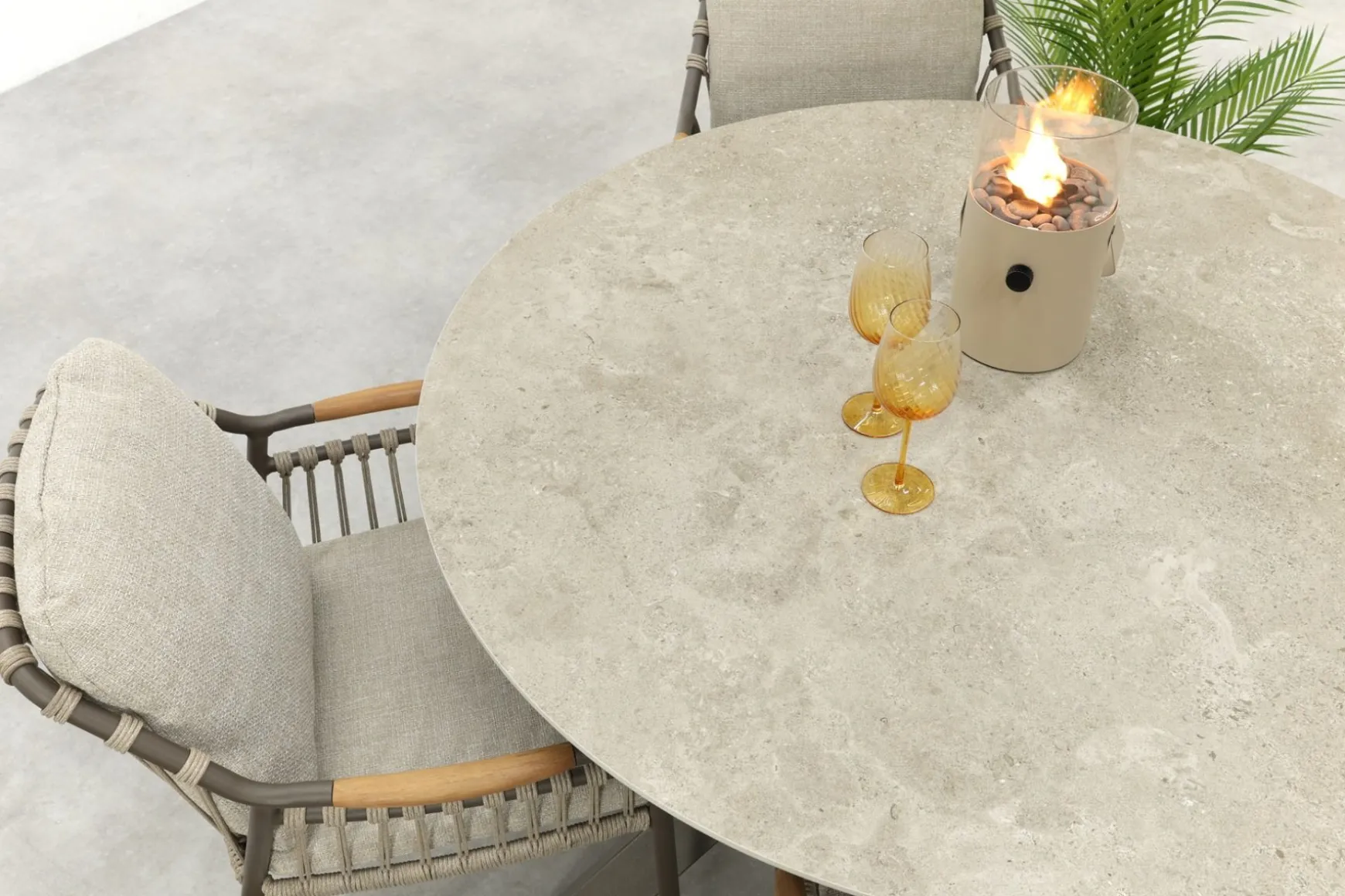 Tenerife/Prado 4-persoons ronde dining tuinset Ø130 cm. - Terre
