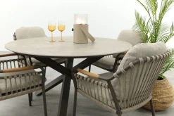 Tenerife/Prado 4-persoons ronde dining tuinset Ø130 cm. - Terre