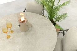 Tenerife/Prado 4-persoons ronde dining tuinset Ø130 cm. - Terre