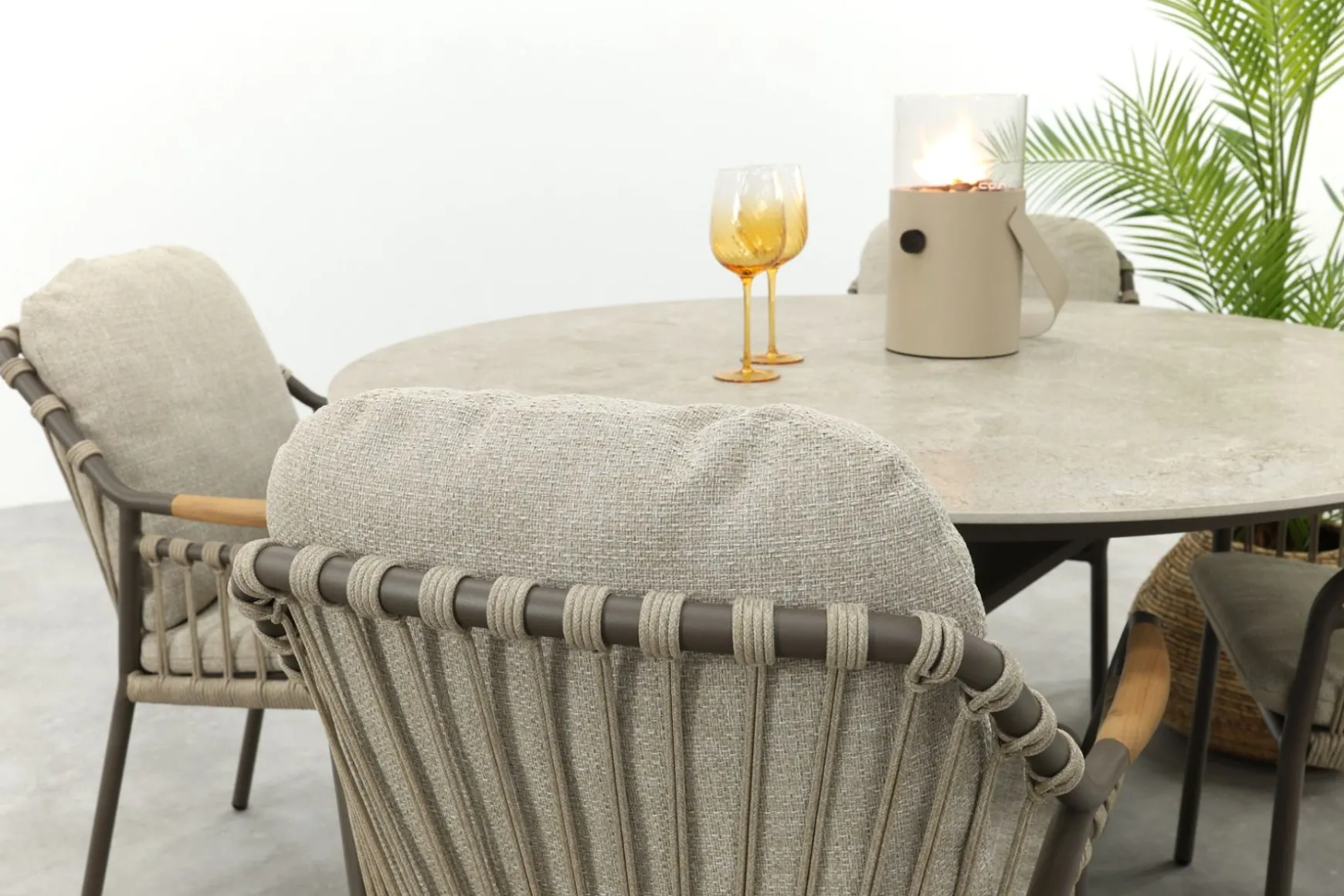 Tenerife/Prado 4-persoons ronde dining tuinset Ø130 cm. - Terre