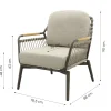 Tenerife rope loungestoel - Terre/Teak