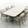 Tenerife/Soreno deens ovale tuinset voor 6 personen 240x110 cm. - Terre