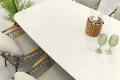 Tenerife/Soreno deens ovale tuinset voor 6 personen 240x110 cm. - Terre