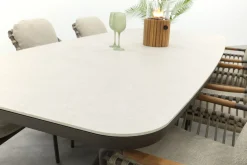Tenerife/Soreno deens ovale tuinset voor 6 personen 240x110 cm. - Terre