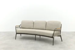 Tenerife 3-zits rope loungebank - Terre/Teak