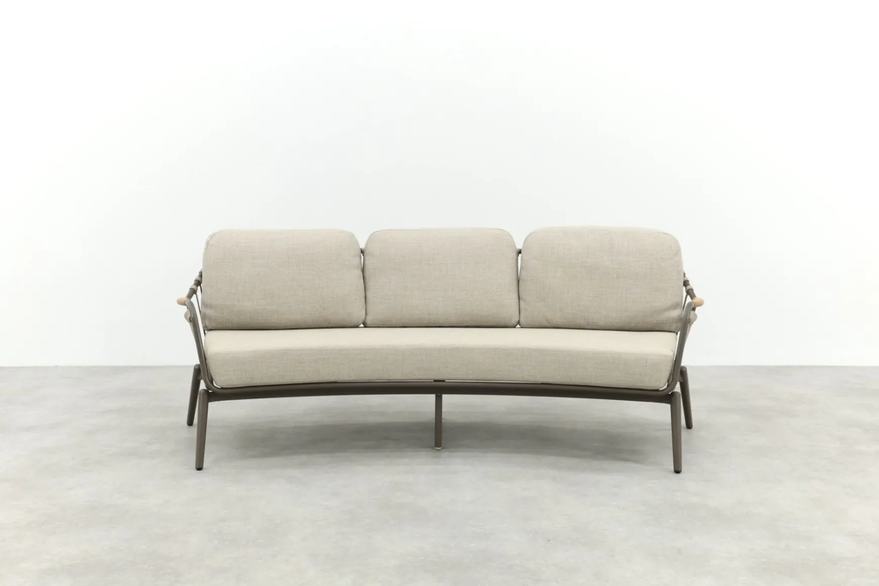 Tenerife 3-zits rope loungebank - Terre/Teak