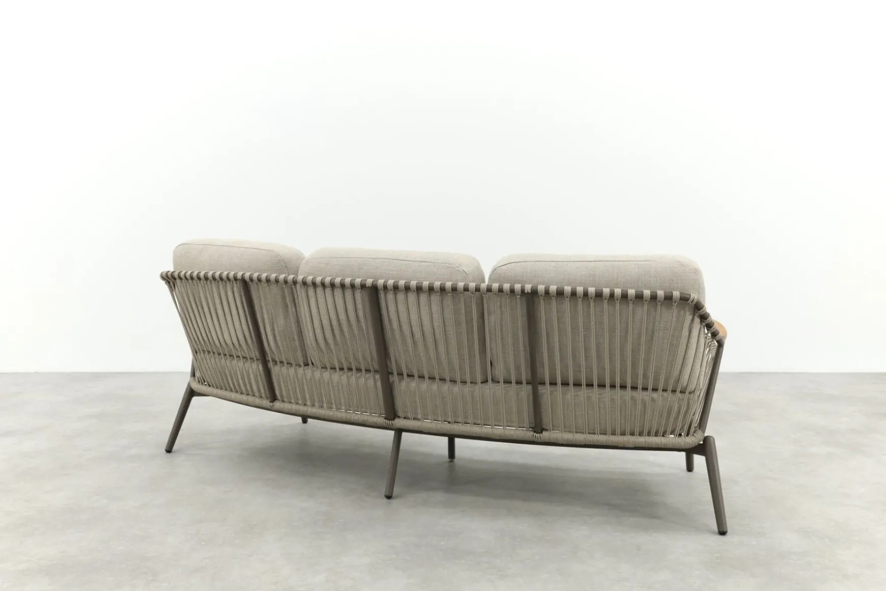 Tenerife 3-zits rope loungebank - Terre/Teak