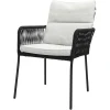 Teresa dining rope tuinstoel - Black