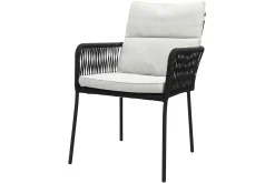 Teresa dining rope tuinstoel - Black