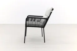 Teresa dining rope tuinstoel - Black