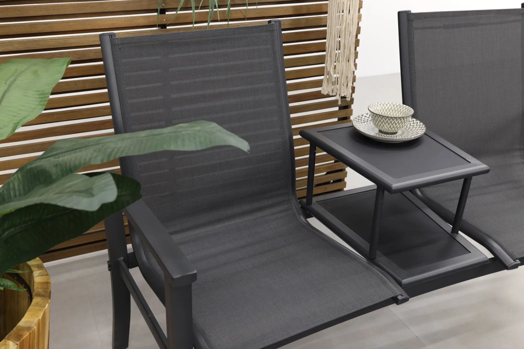 Tete-a-Tete aluminium tuinbank Felix - Antraciet