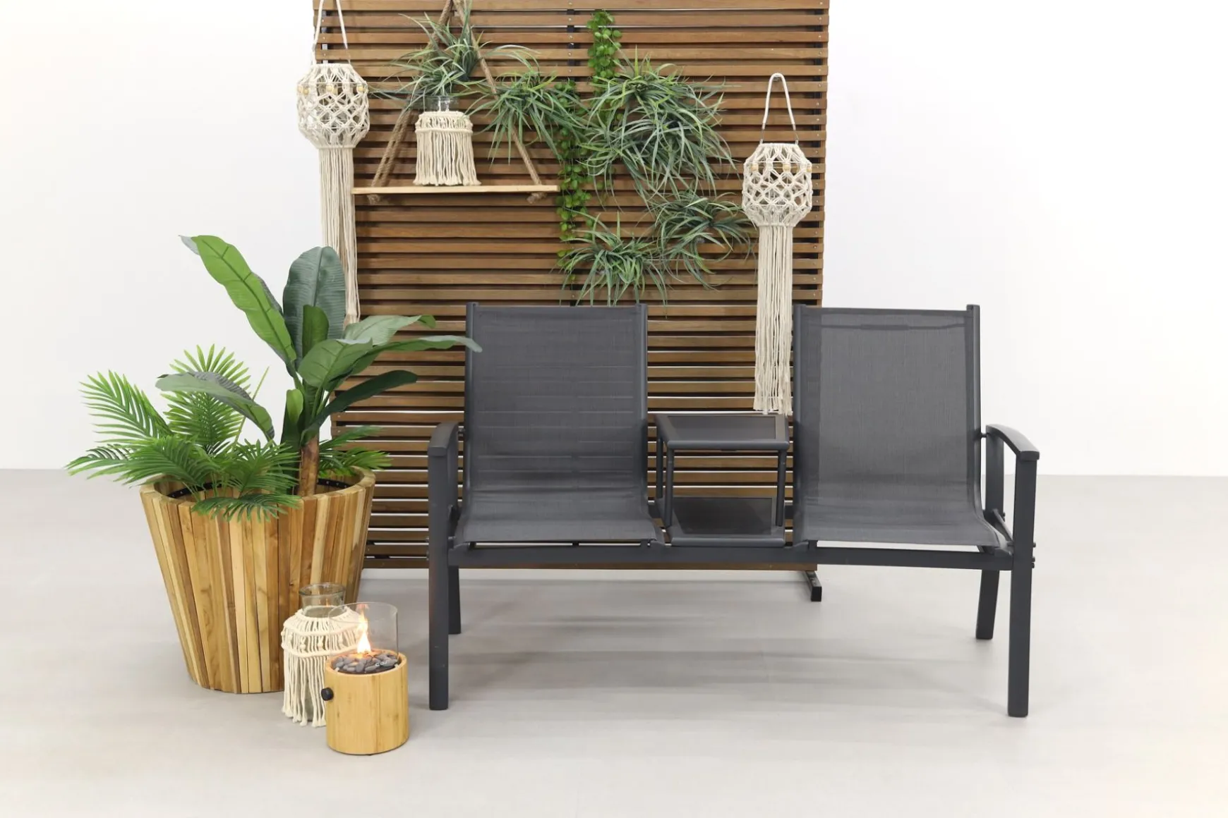 Tete-a-Tete aluminium tuinbank Felix - Antraciet