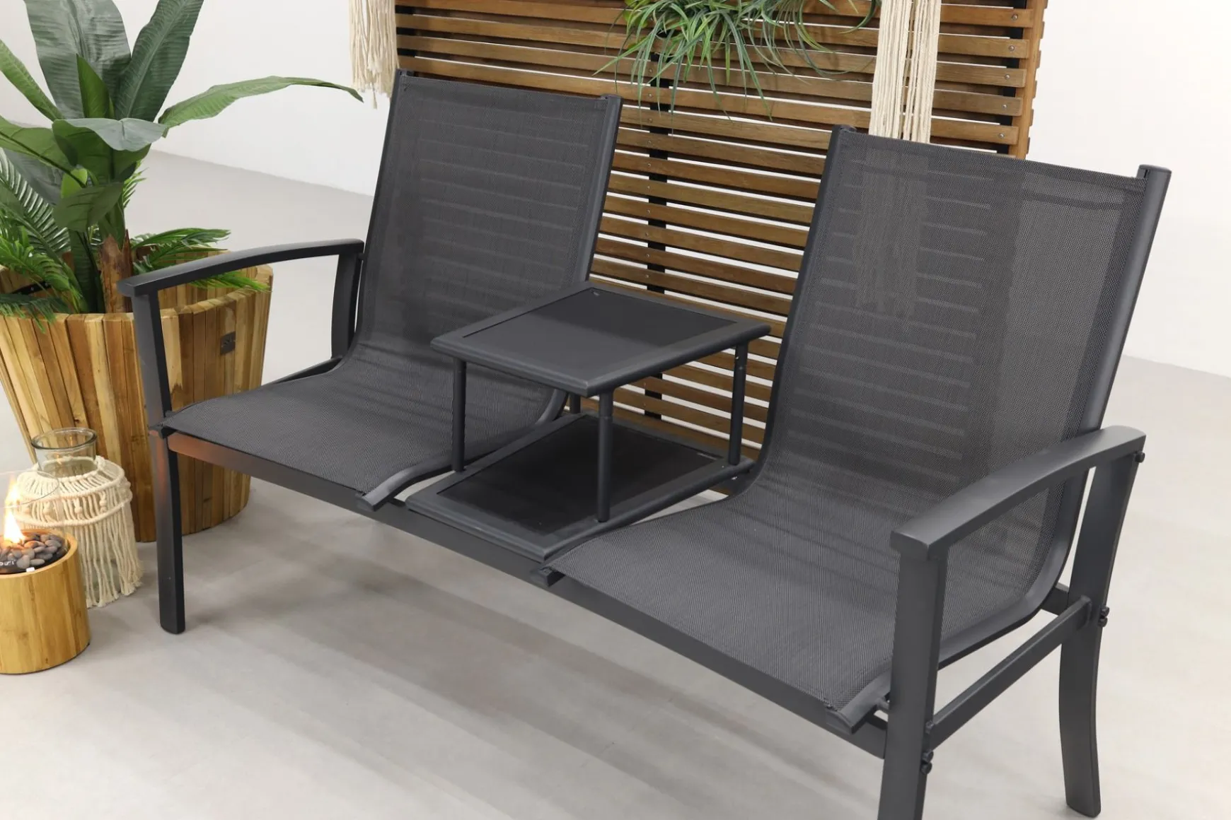 Tete-a-Tete aluminium tuinbank Felix - Antraciet