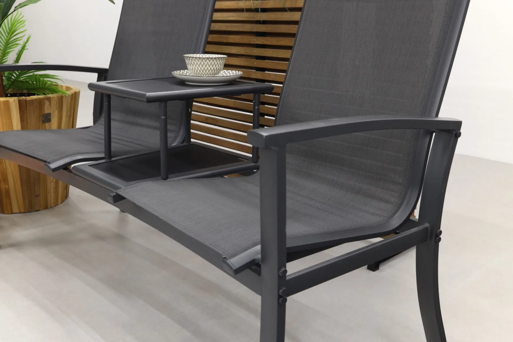Tete-a-Tete aluminium tuinbank Felix - Antraciet