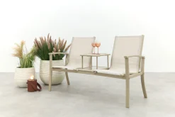 Tete-a-Tete aluminium tuinbank Felix - Latte/Beige