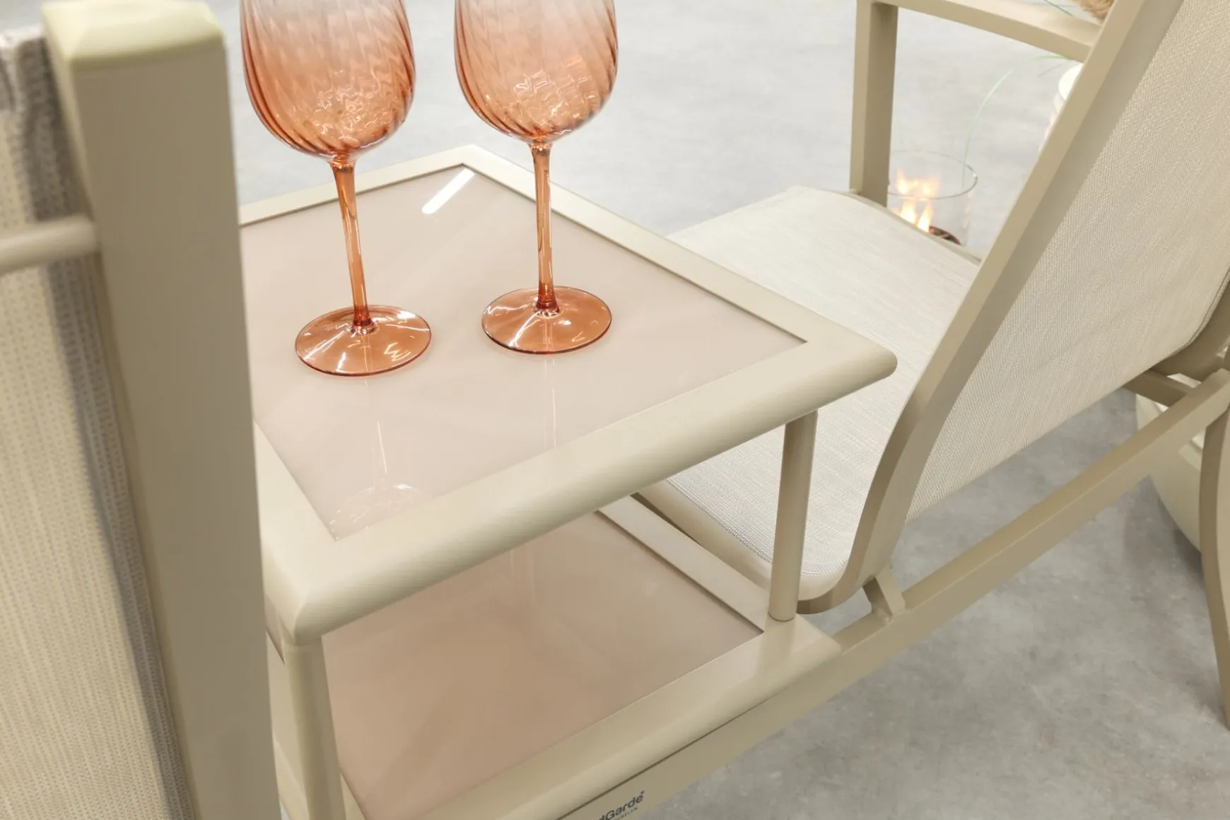 Tete-a-Tete aluminium tuinbank Felix - Latte/Beige