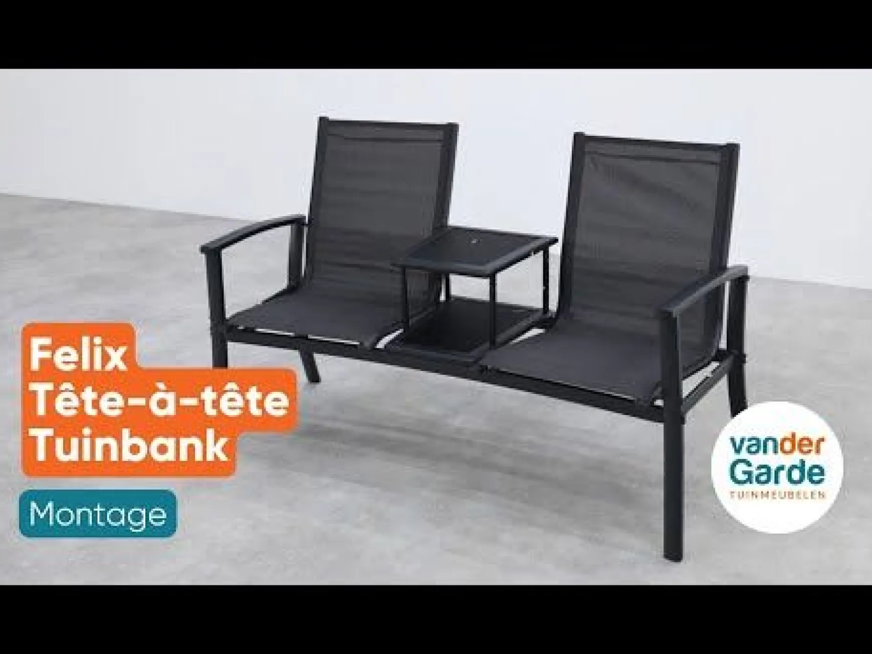 Tete-a-Tete aluminium tuinbank Felix - Latte/Beige