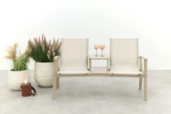 Tete-a-Tete aluminium tuinbank Felix - Latte/Beige