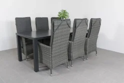 Timber organic grey/Alma 210 cm. tuinset - 7-delig verstelbaar