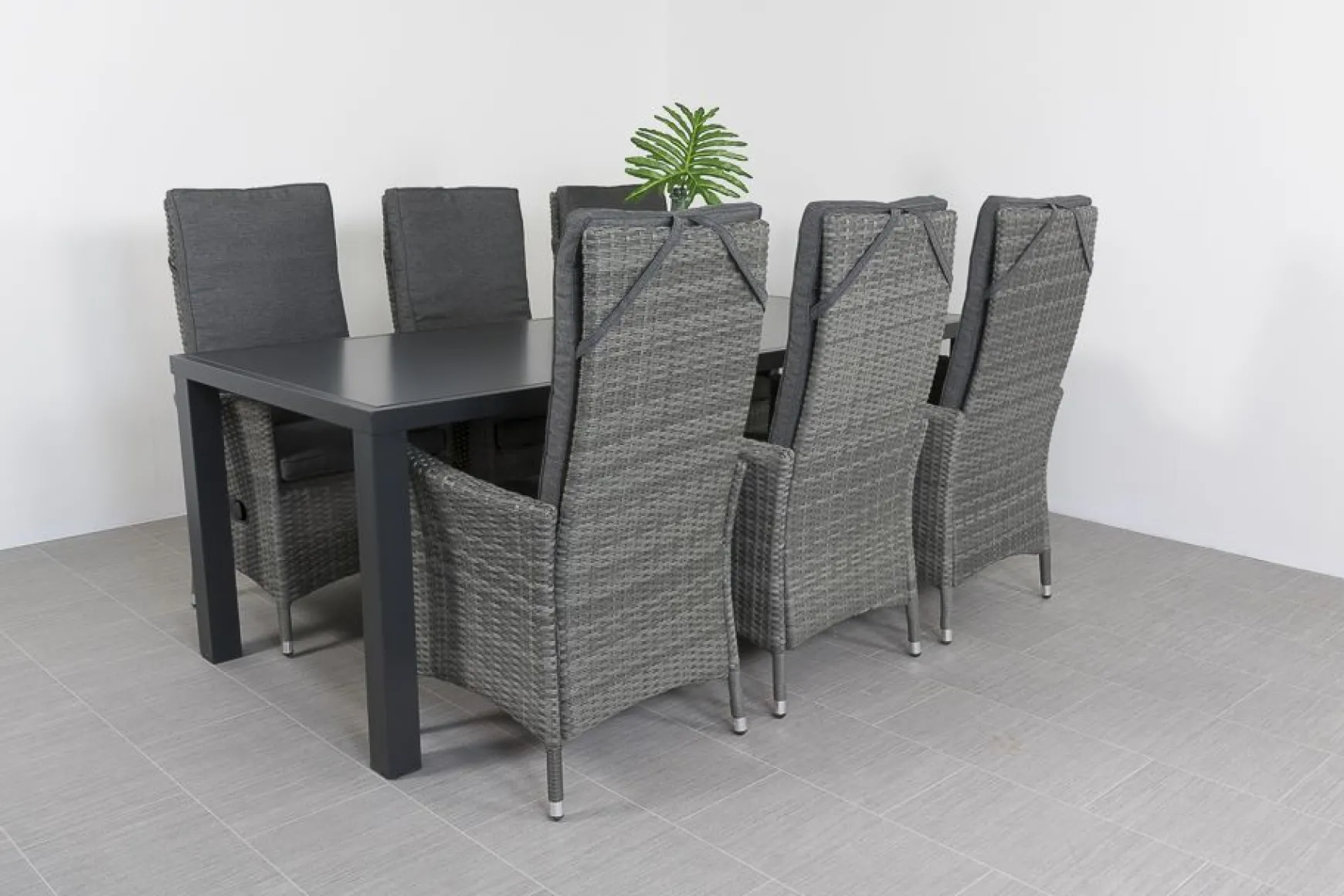 Timber organic grey/Alma 210 cm. tuinset - 7-delig verstelbaar