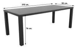 Timber organic grey/Alma 210 cm. tuinset - 7-delig verstelbaar