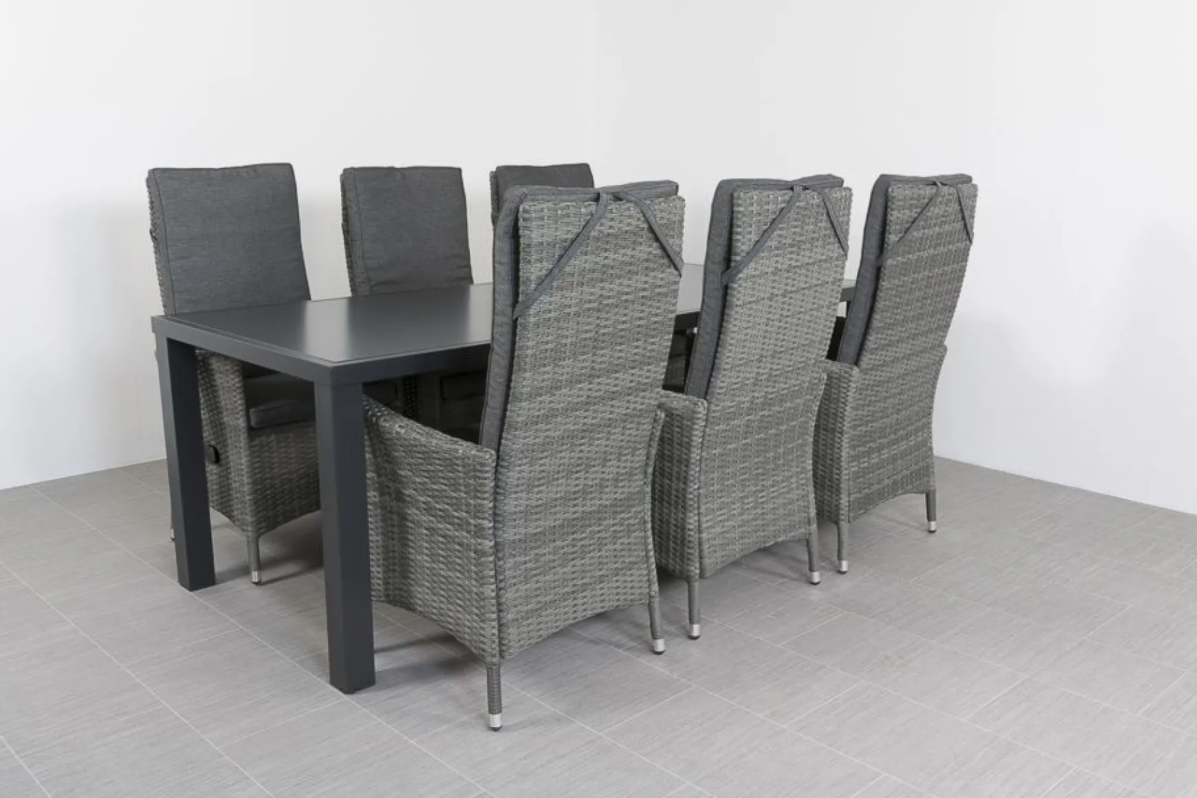 Timber organic grey/Alma 210 cm. tuinset - 7-delig verstelbaar