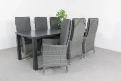 Timber organic grey/Alma 210 cm. tuinset - 7-delig verstelbaar