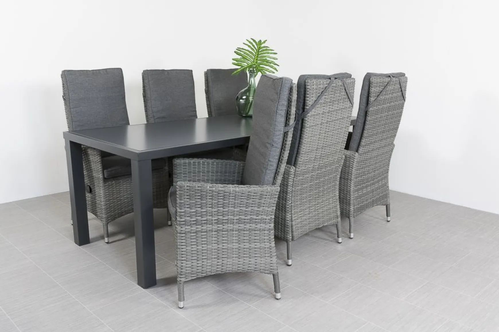 Timber organic grey/Alma 210 cm. tuinset - 7-delig verstelbaar