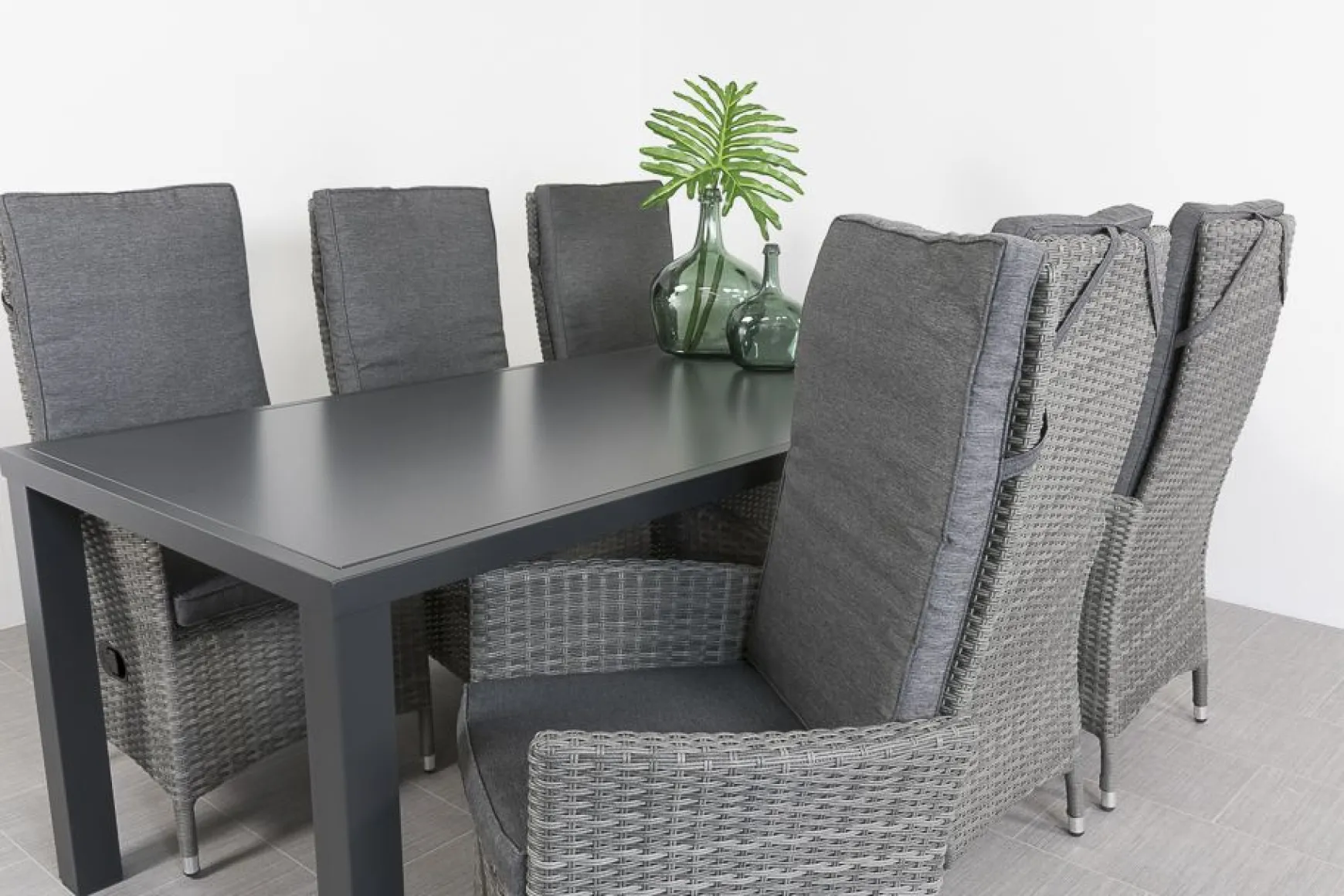 Timber organic grey/Alma 210 cm. tuinset - 7-delig verstelbaar