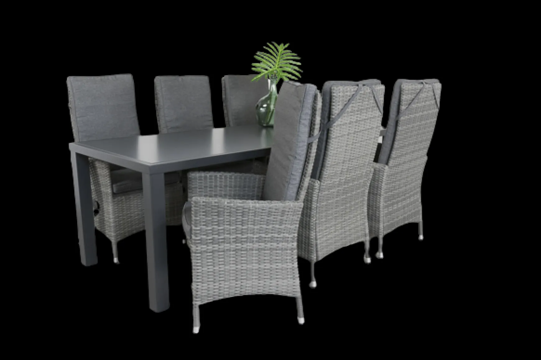 Timber organic grey/Alma 210 cm. tuinset - 7-delig verstelbaar