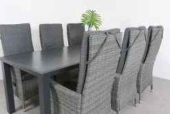 Timber organic grey/Alma 210 cm. tuinset - 7-delig verstelbaar