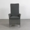 Timber wicker verstelbare tuinstoel - Organic grey