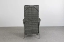 Timber wicker verstelbare tuinstoel - Organic grey